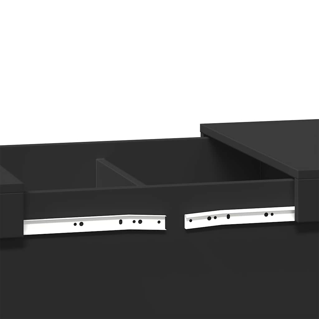 Stolić za kavu crni 100 x 55 x 40 cm od konstruiranog drva