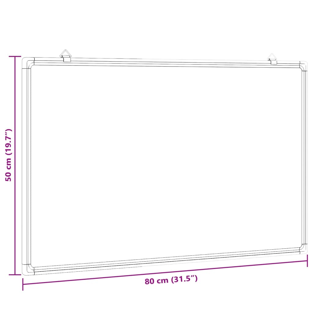Magnetna ploča bijela 80 x 50 x 1,7 cm aluminijska