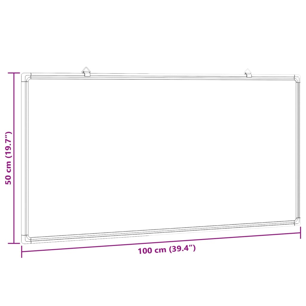 Magnetna ploča bijela 100 x 50 x 1,7 cm aluminijska