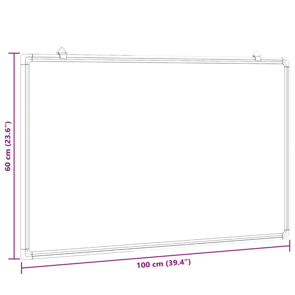 Magnetna ploča bijela 100 x 60 x 1,7 cm aluminijska