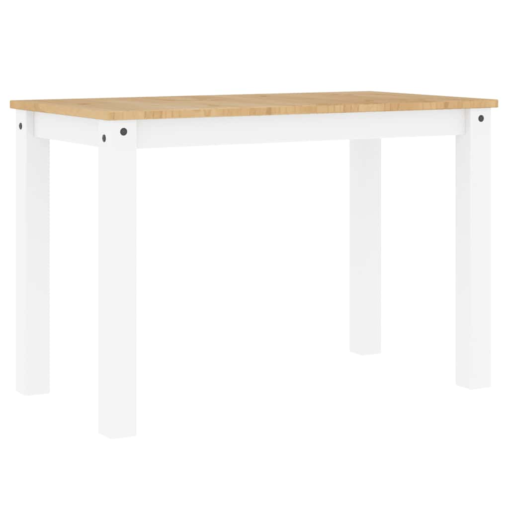 Blagovaonski stol PANAMA bijeli 112x60x75 cm masivna borovina