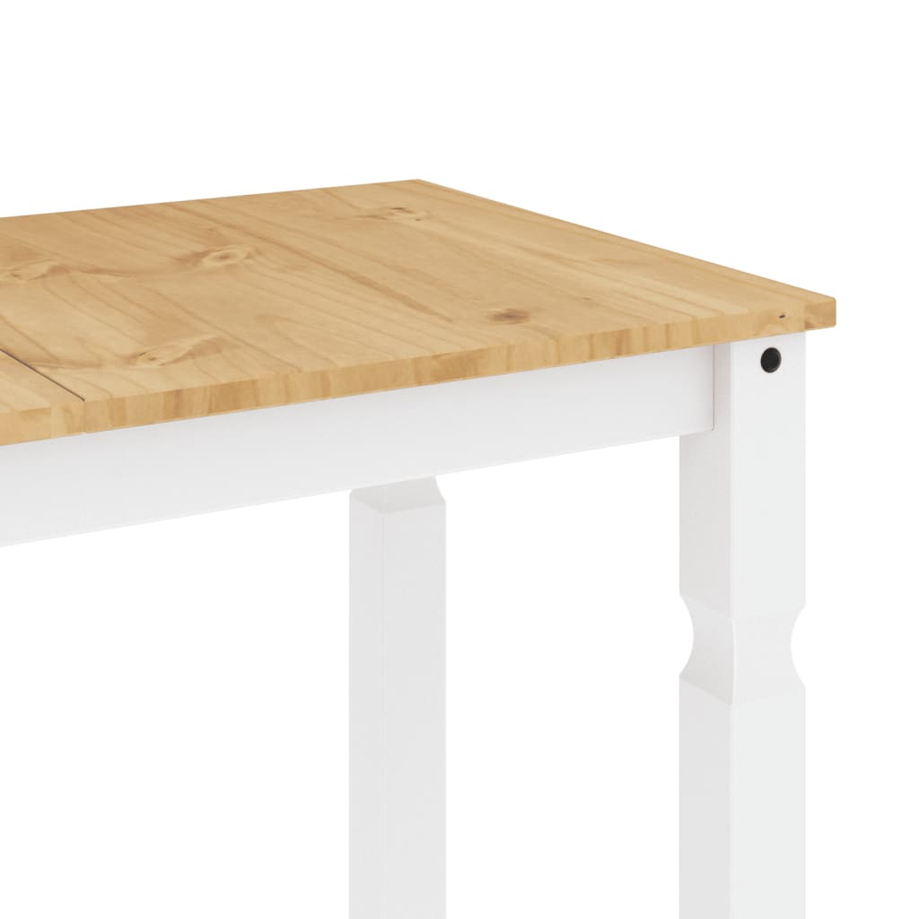 Blagovaonski stol Corona bijeli 112x60x75cm od masivne borovine