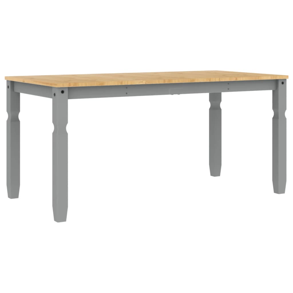 Blagovaonski stol Corona sivi 160x80x75 cm od masivne borovine