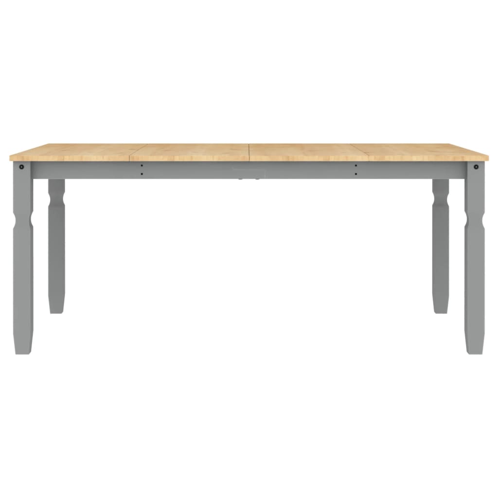 Blagovaonski stol Corona sivi 180x90x75 cm od masivne borovine