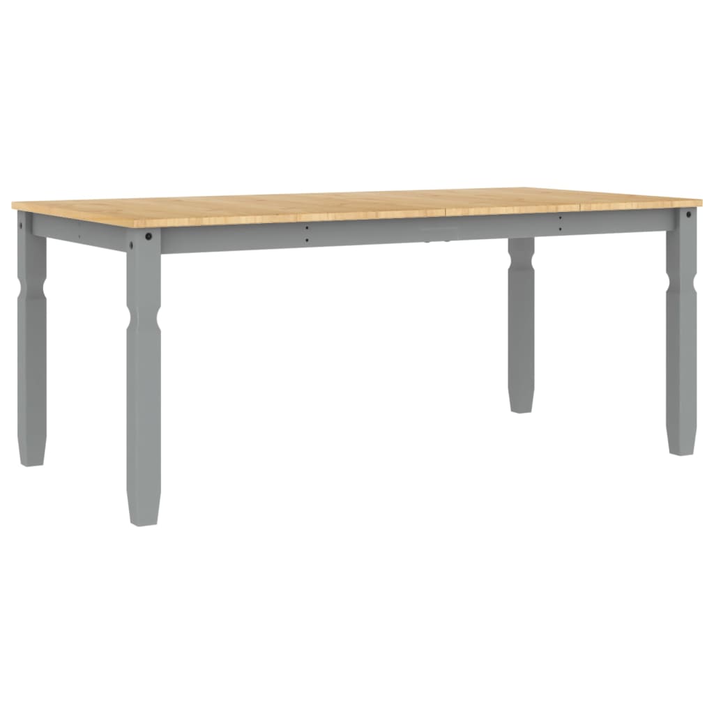 Blagovaonski stol Corona sivi 180x90x75 cm od masivne borovine