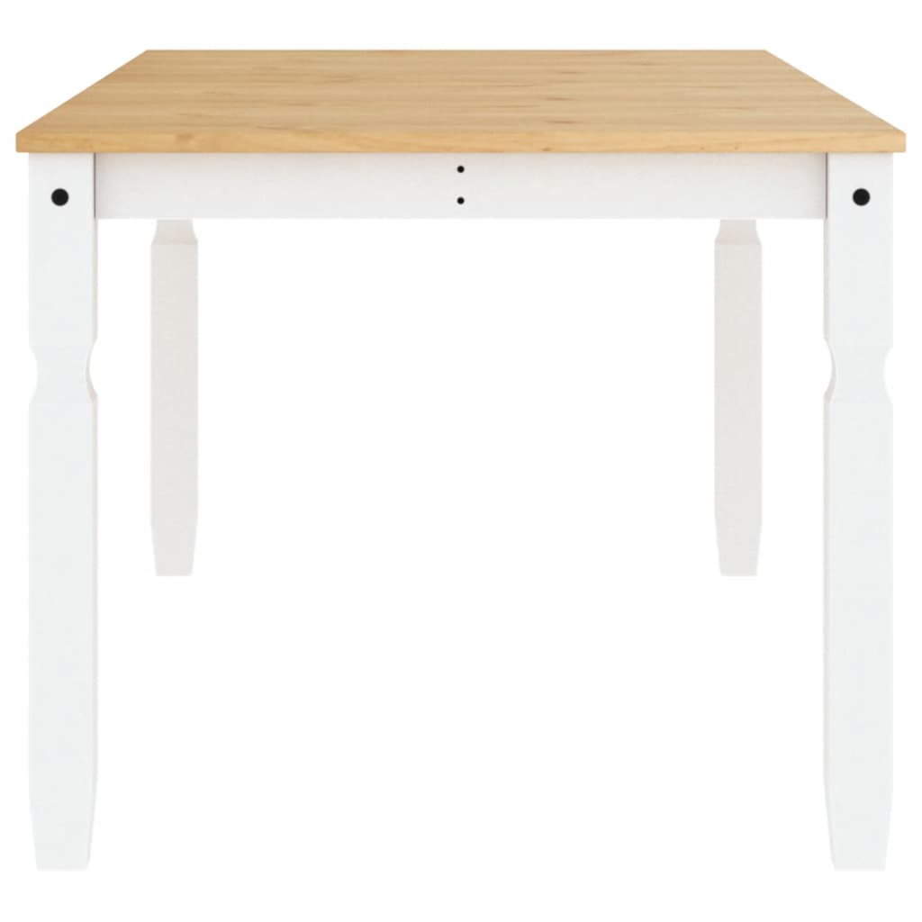 Blagovaonski stol Corona bijeli 180x90x75 cm masivna borovina