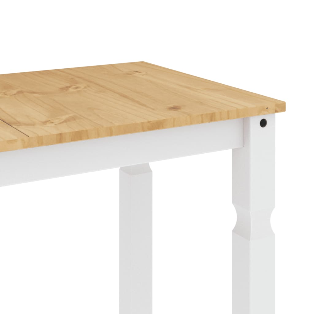Blagovaonski stol Corona bijeli 180x90x75 cm masivna borovina