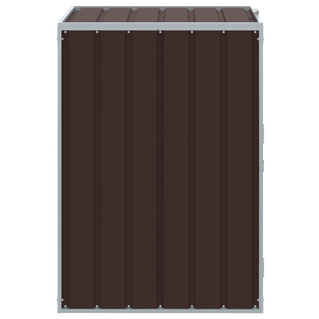 Spremište za 1 kantu za otpad smeđe 72x81x115 cm čelično