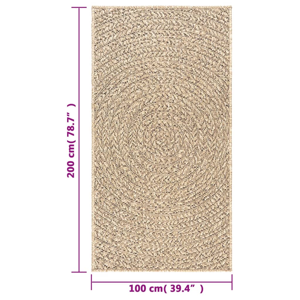 Tepih ZIZUR 100 x 200 cm s izgledom jute unutarnji i vanjski