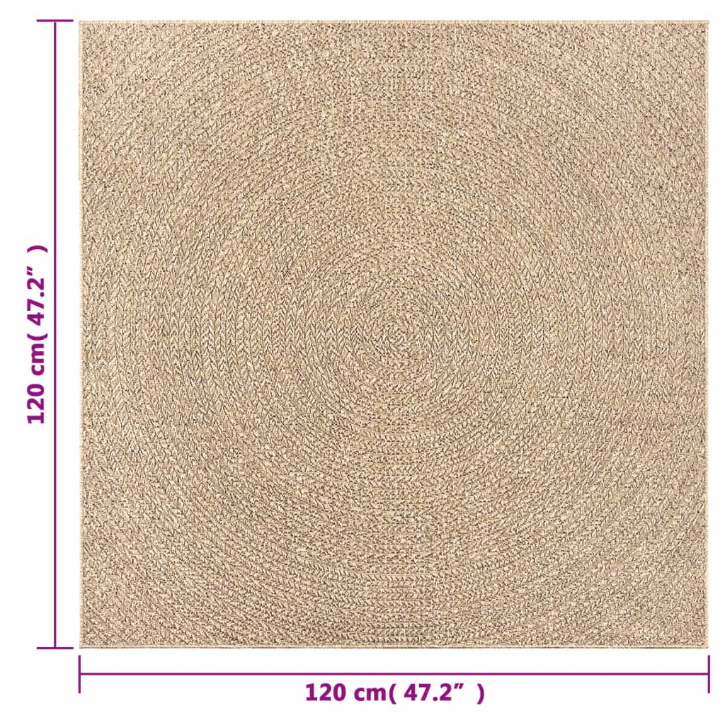 Tepih ZIZUR 120 x 120 cm s izgledom jute unutarnji i vanjski