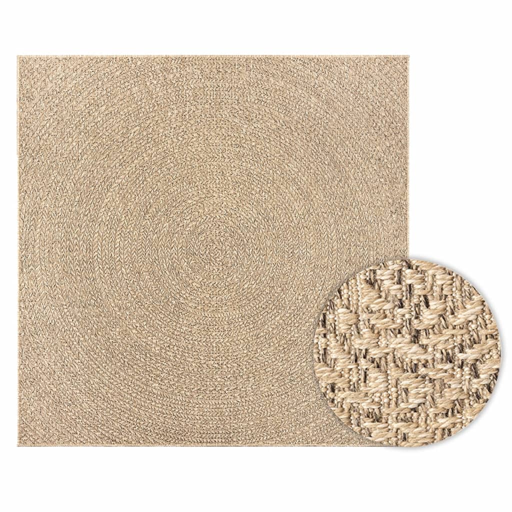 Tepih ZIZUR 200 x 200 cm s izgledom jute unutarnji i vanjski