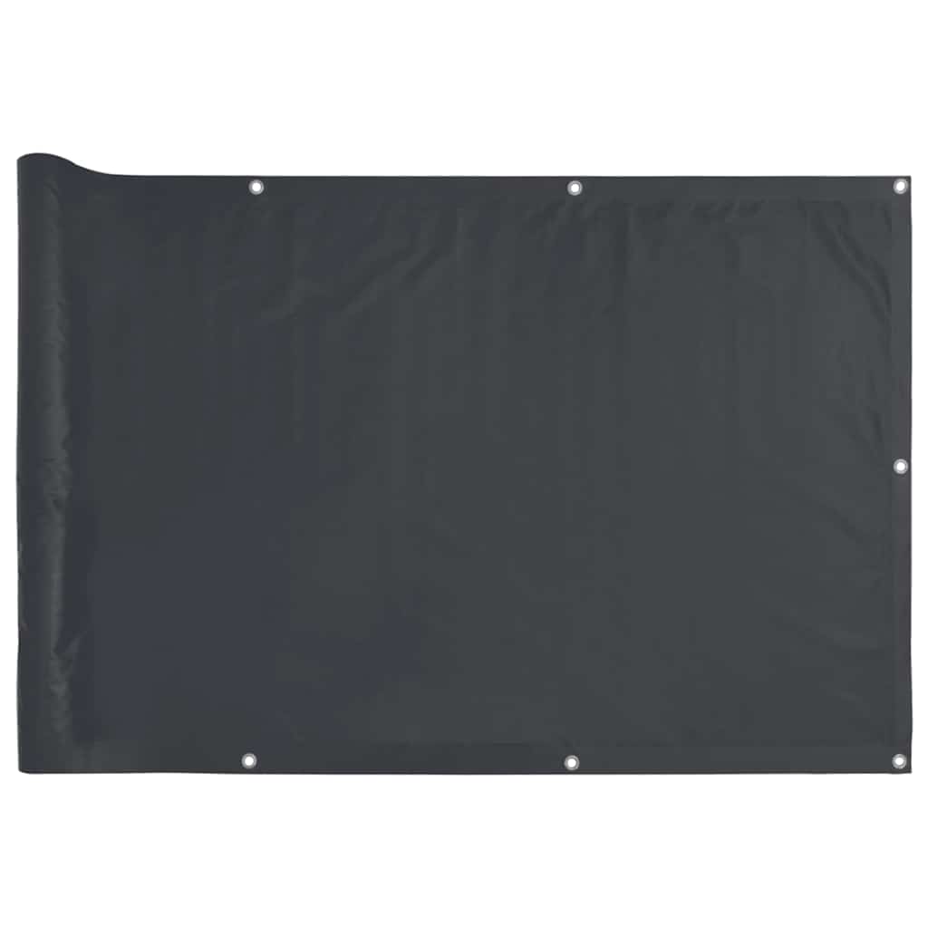 Balkonski zaslon za privatnost antracit 400 x 75 cm PVC