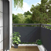 Balkonski zaslon za privatnost antracit 400 x 75 cm PVC