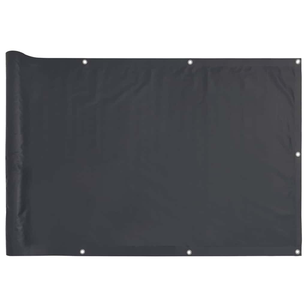 Balkonski zaslon za privatnost antracit 500 x 75 cm PVC