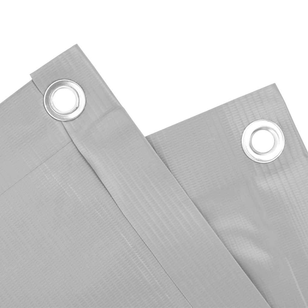 Balkonski zaslon za privatnost sivi 400 x 90 cm PVC