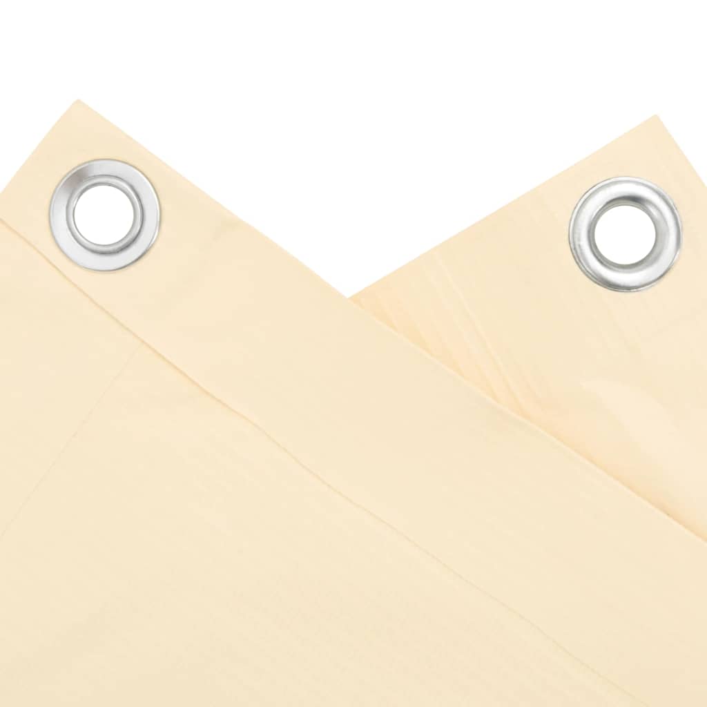 Balkonski zaslon za privatnost krem 600 x 90 cm PVC
