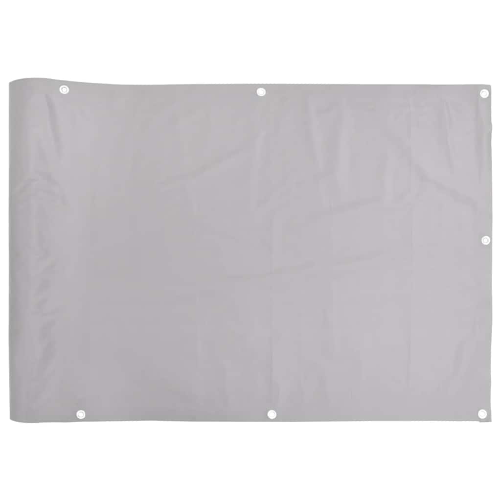 Balkonski zaslon za privatnost sivi 500 x 120 cm PVC