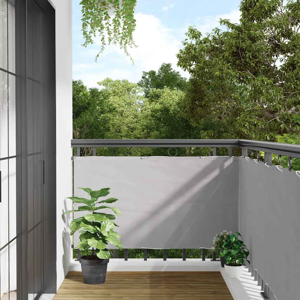 Balkonski zaslon za privatnost sivi 500 x 120 cm PVC