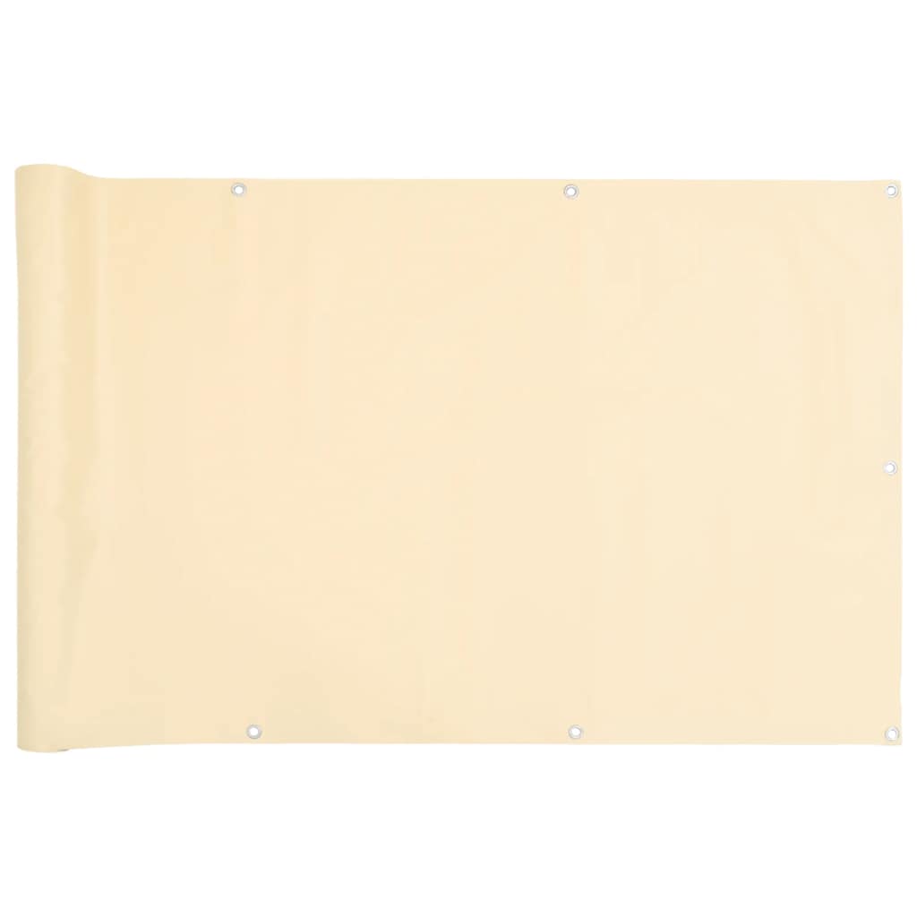 Balkonski zaslon za privatnost krem 400 x 120 cm PVC