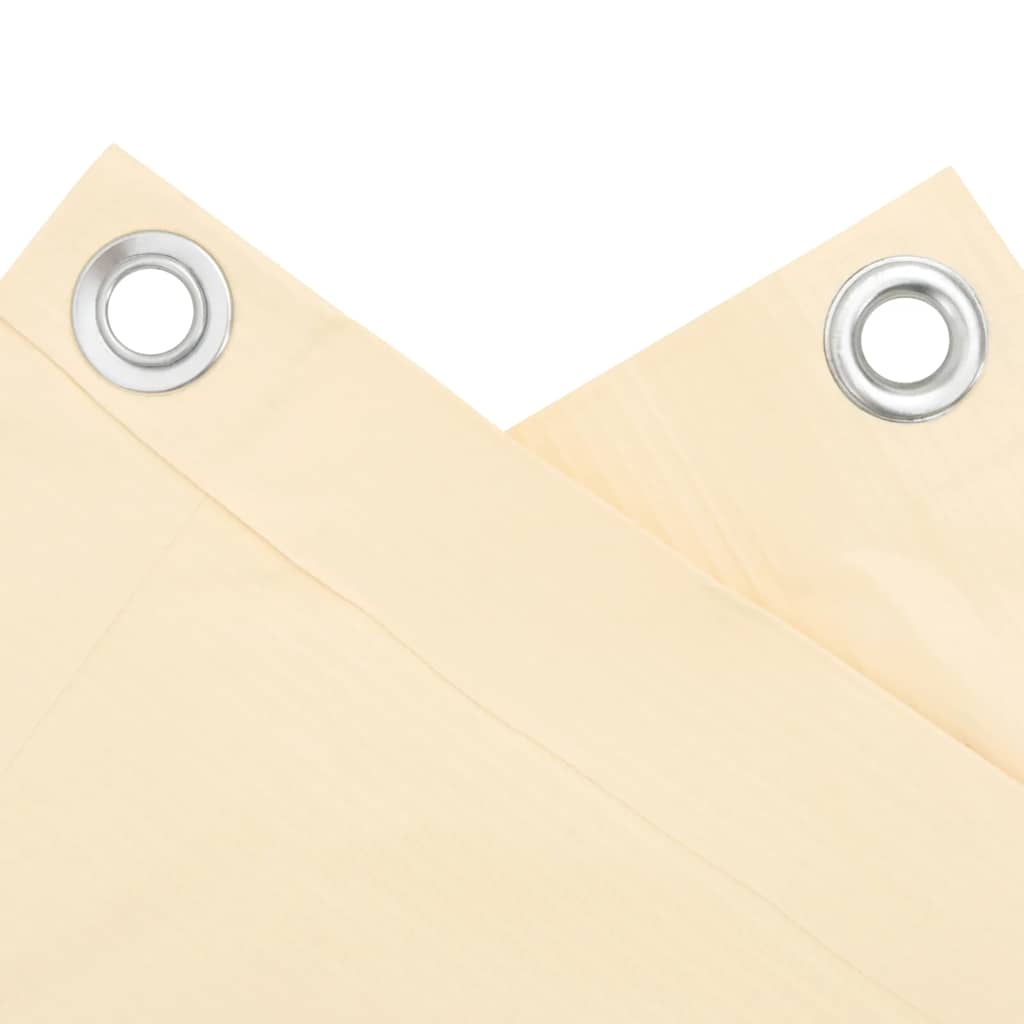Balkonski zaslon za privatnost krem 400 x 120 cm PVC