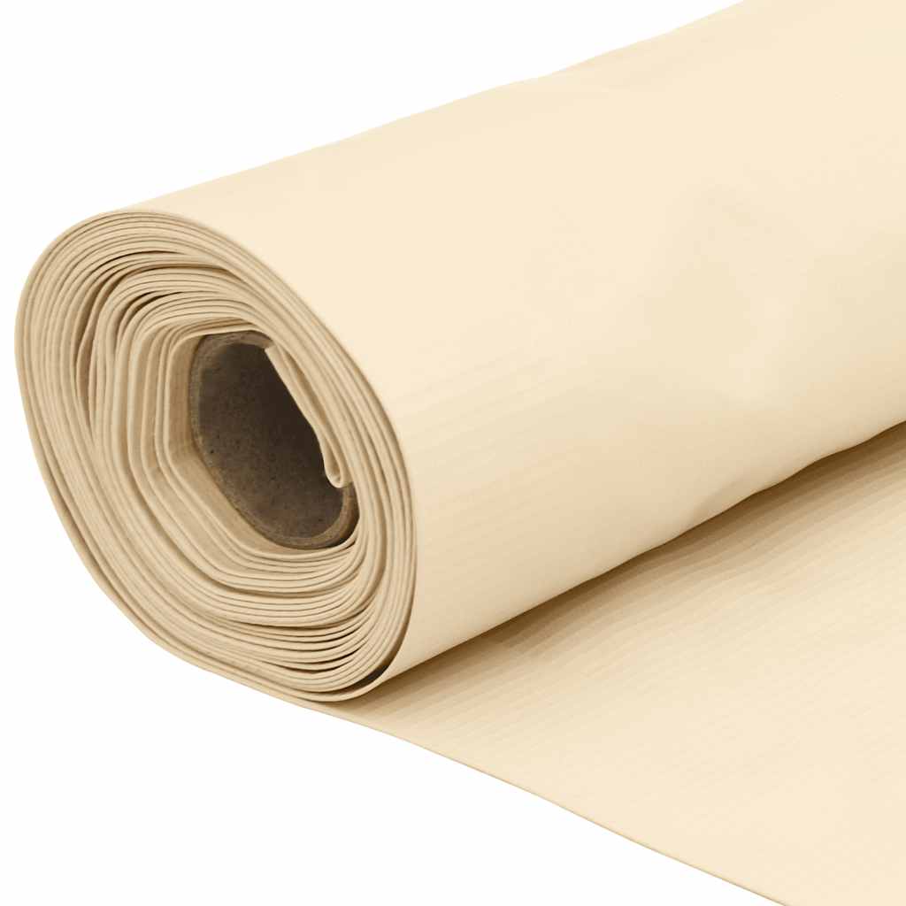 Balkonski zaslon za privatnost krem 500 x 120 cm PVC