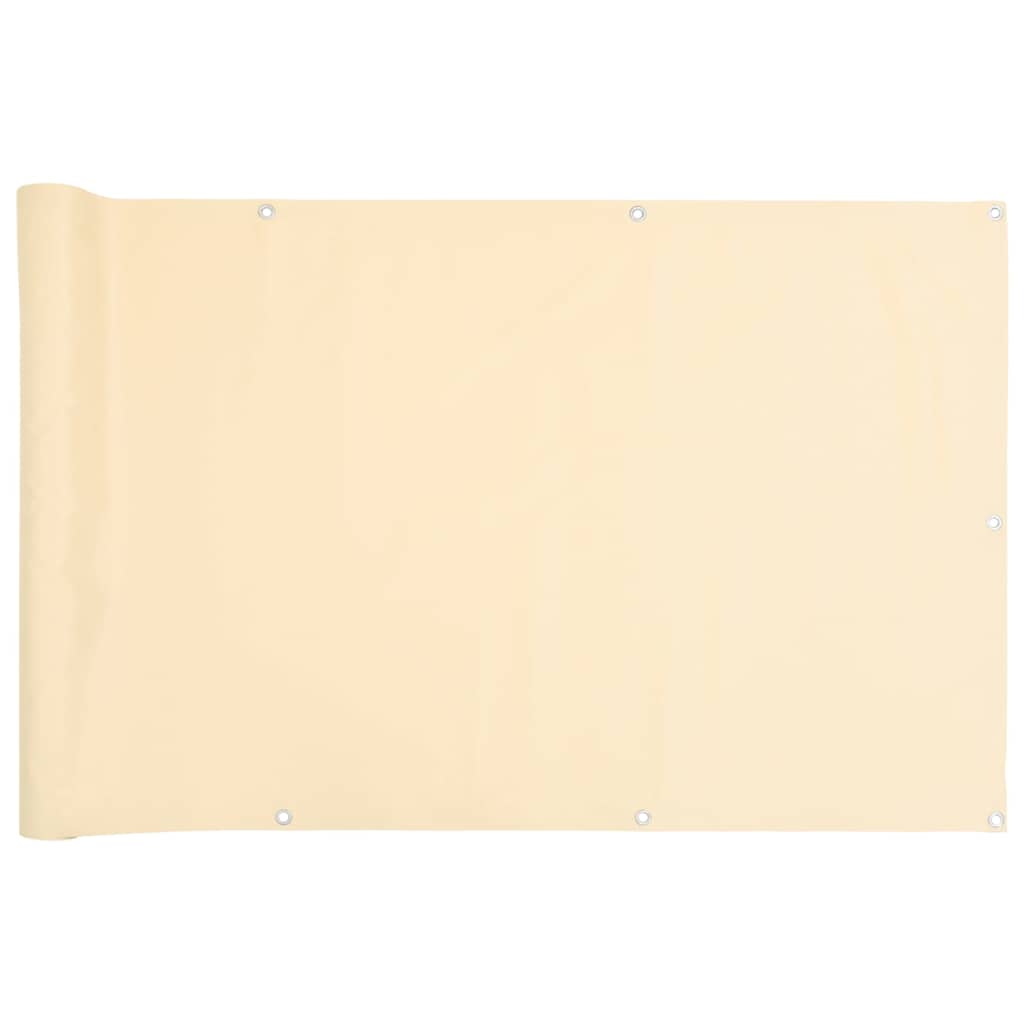 Balkonski zaslon za privatnost krem 700 x 120 cm PVC