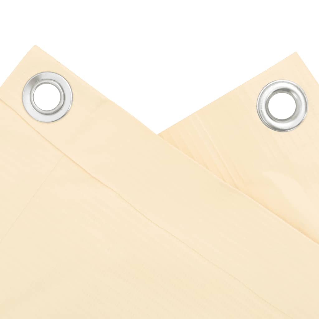 Balkonski zaslon za privatnost krem 700 x 120 cm PVC