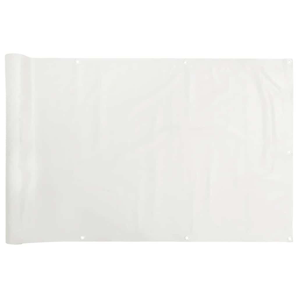 Balkonski zaslon za privatnost bijeli 300 x 120 cm PVC