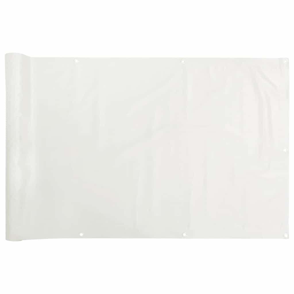 Balkonski zaslon za privatnost bijeli 800 x 120 cm PVC