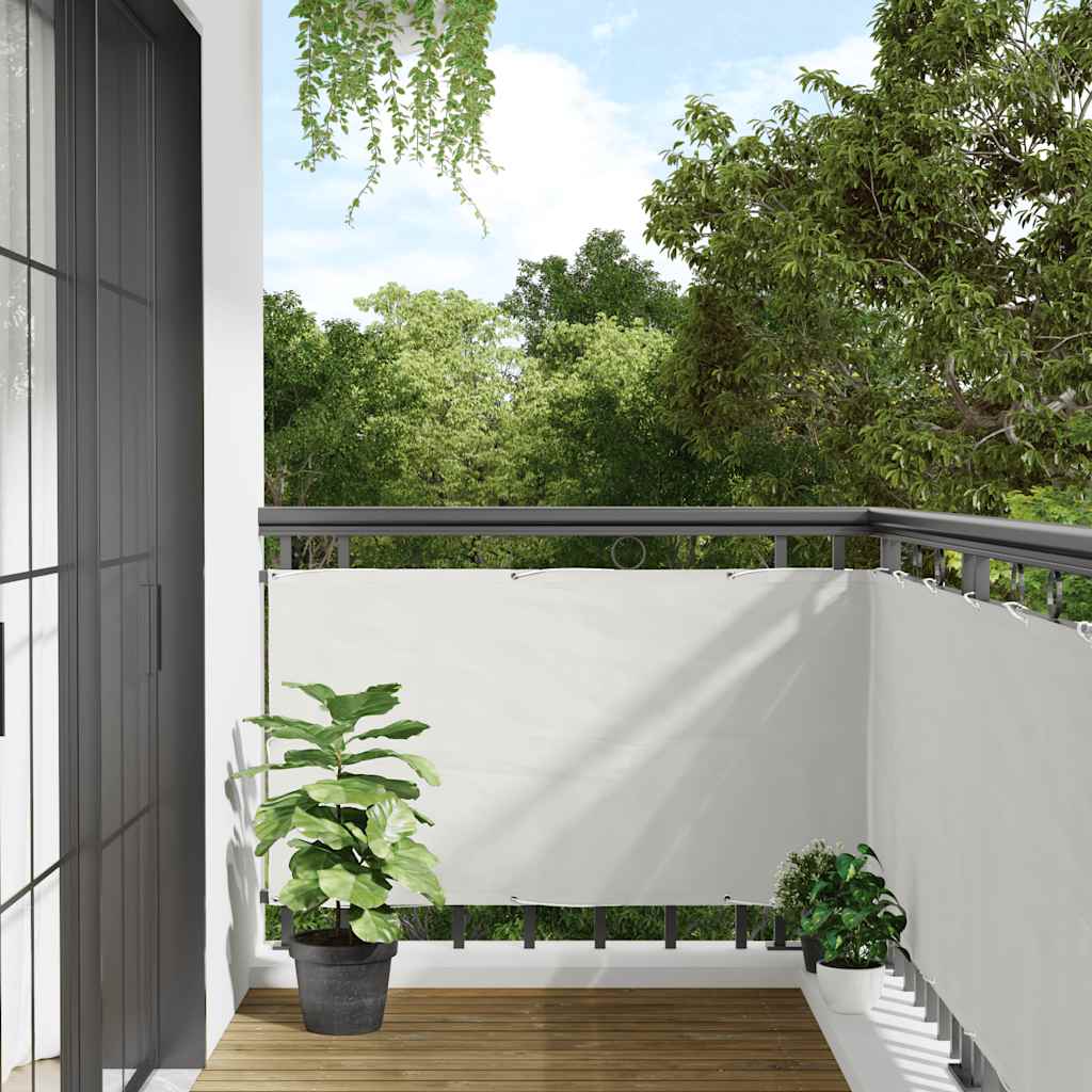 Balkonski zaslon za privatnost bijeli 1000 x 120 cm PVC