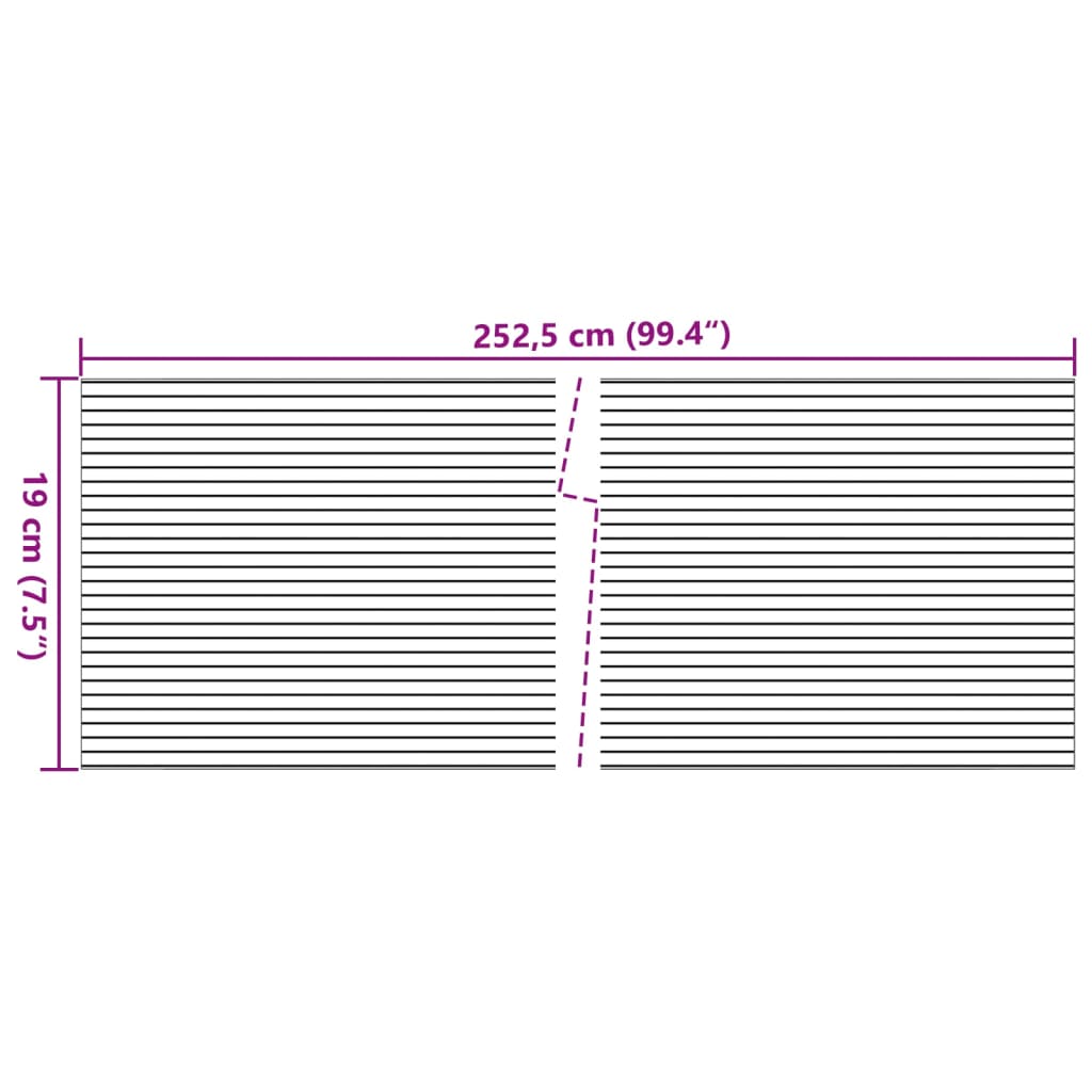 Vrtni zasloni za privatnost 10 kom svjetlosivi 252,5x19 cm PVC