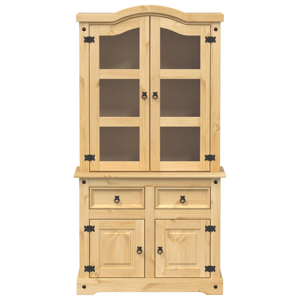 Vitrina sa staklom Corona 100 x 48,5 x 179 cm masivna borovina