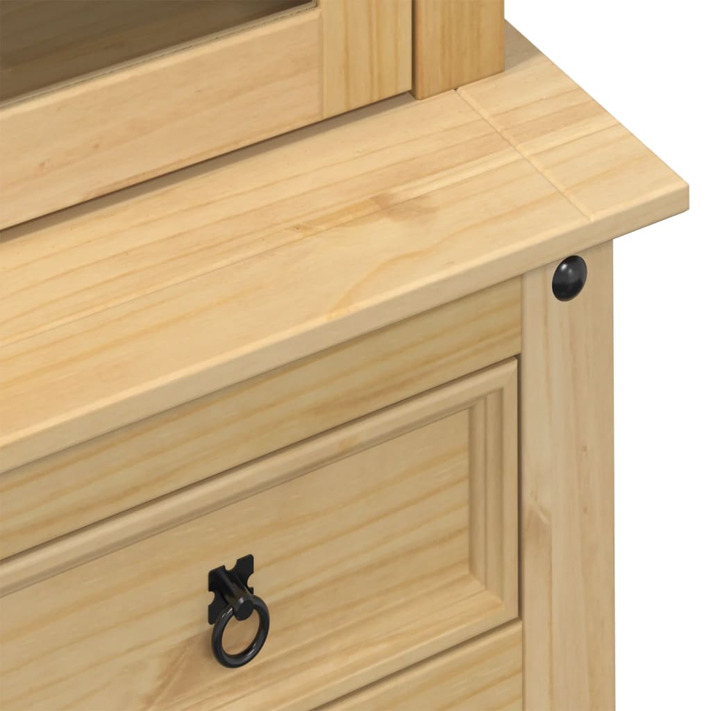 Vitrina sa staklom Corona 100 x 48,5 x 179 cm masivna borovina