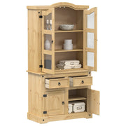 Vitrina sa staklom Corona 100 x 48,5 x 179 cm masivna borovina