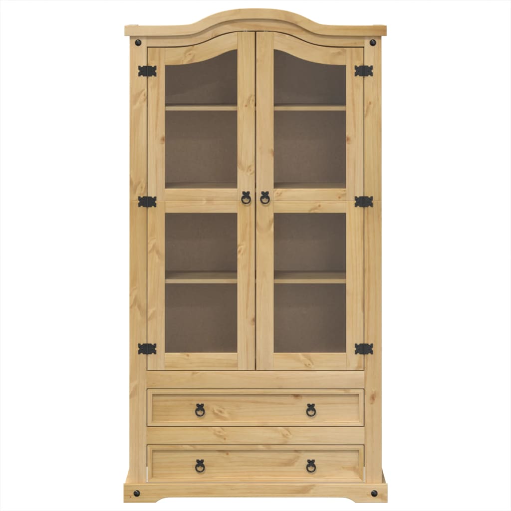 Vitrina sa staklom Corona 99x43x187 cm masivna borovina