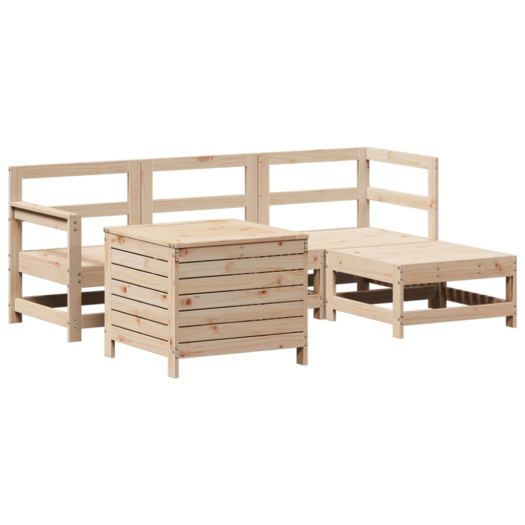 5-dijelni set vrtnih sofa od masivne borovine