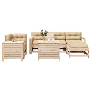 7-dijelni set vrtnih sofa od masivne borovine