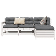4-dijelni set vrtnih sofa od masivne borovine bijeli