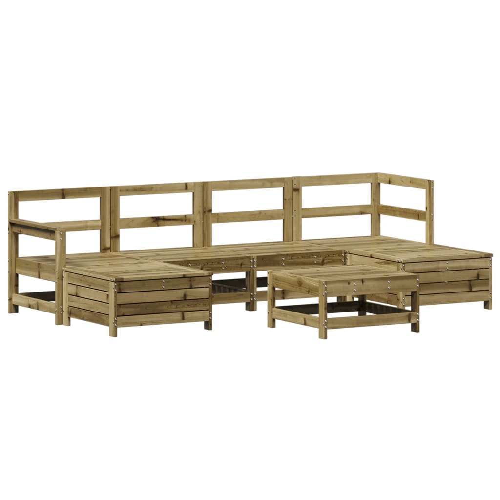 7-dijelni set vrtnih sofa od impregnirane borovine