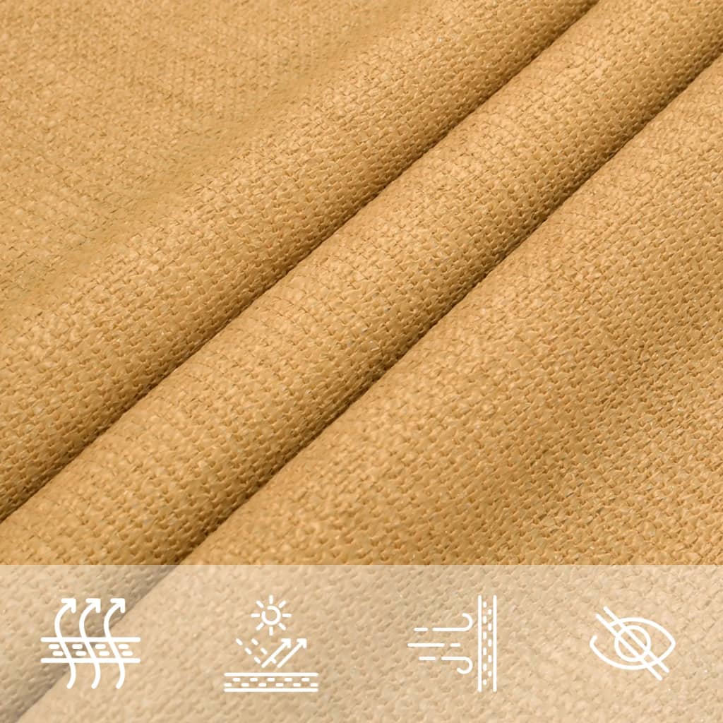 Jedro za zaštitu sunca 160 g/m² pravokutno pijeska 2x2,5m HDPE
