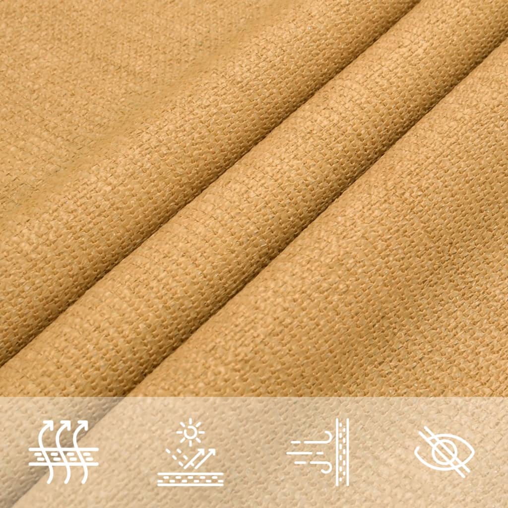 Jedro za zaštitu sunca 160 g/m² pravokutno pijeska 2,5x4m HDPE