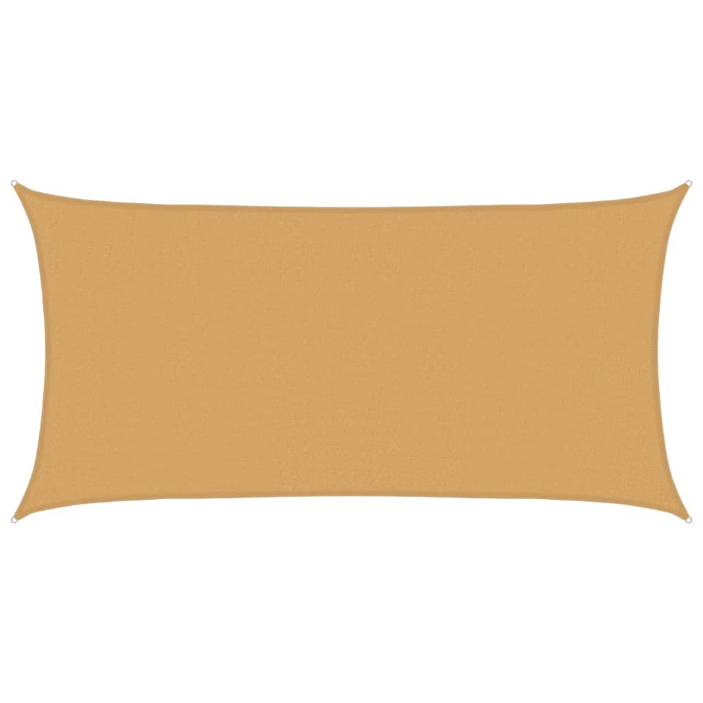 Jedro za zaštitu sunca 160 g/m² pravokutno pijeska 2,5x5m HDPE