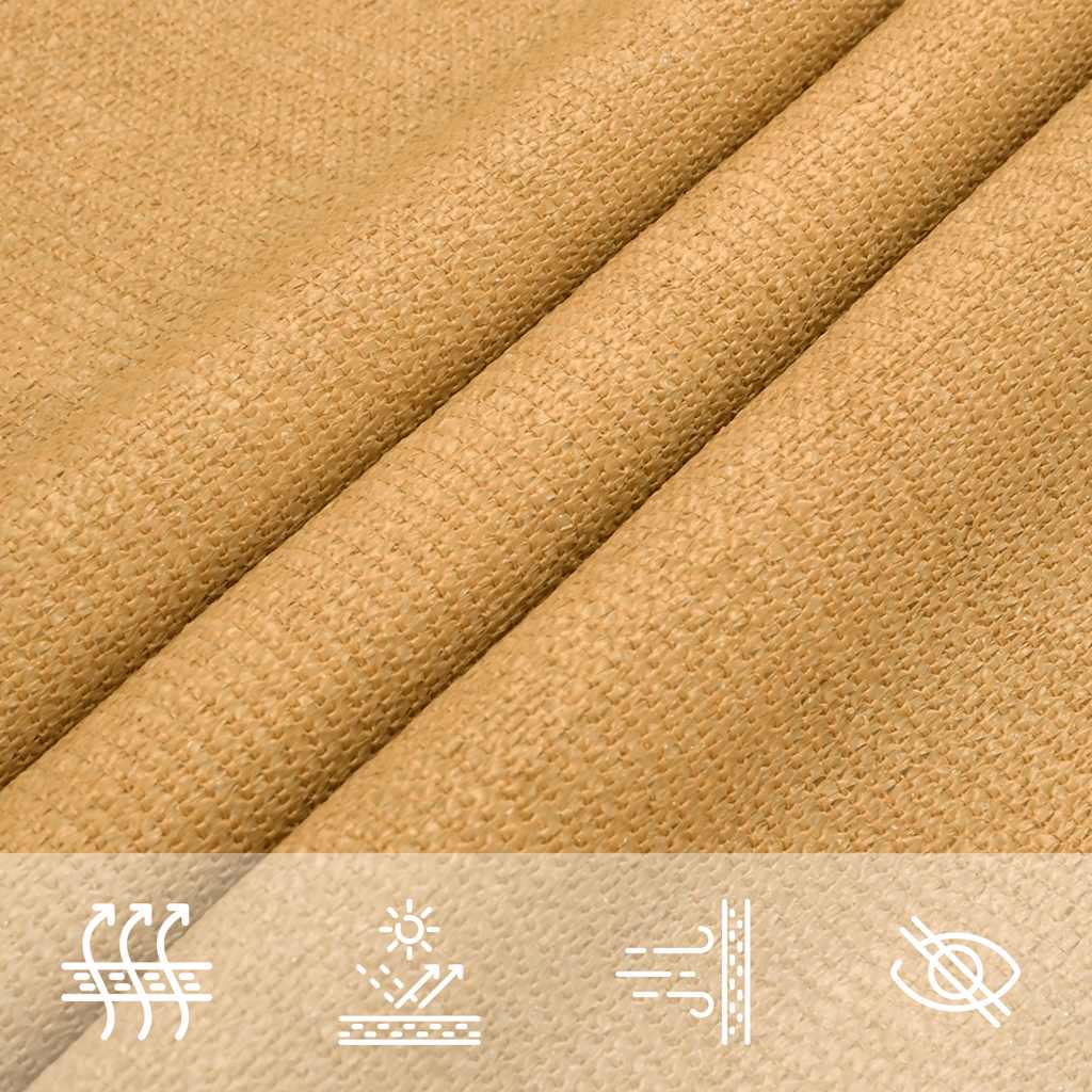 Jedro za zaštitu od sunca 160 g/m² Trokutasto pijesak 4,5x4,5x4,5 m HDPE