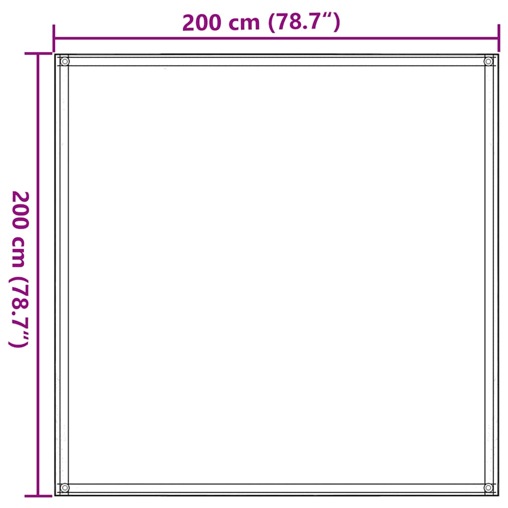 Tepih za šator svijetlozeleni 200x200 cm HDPE