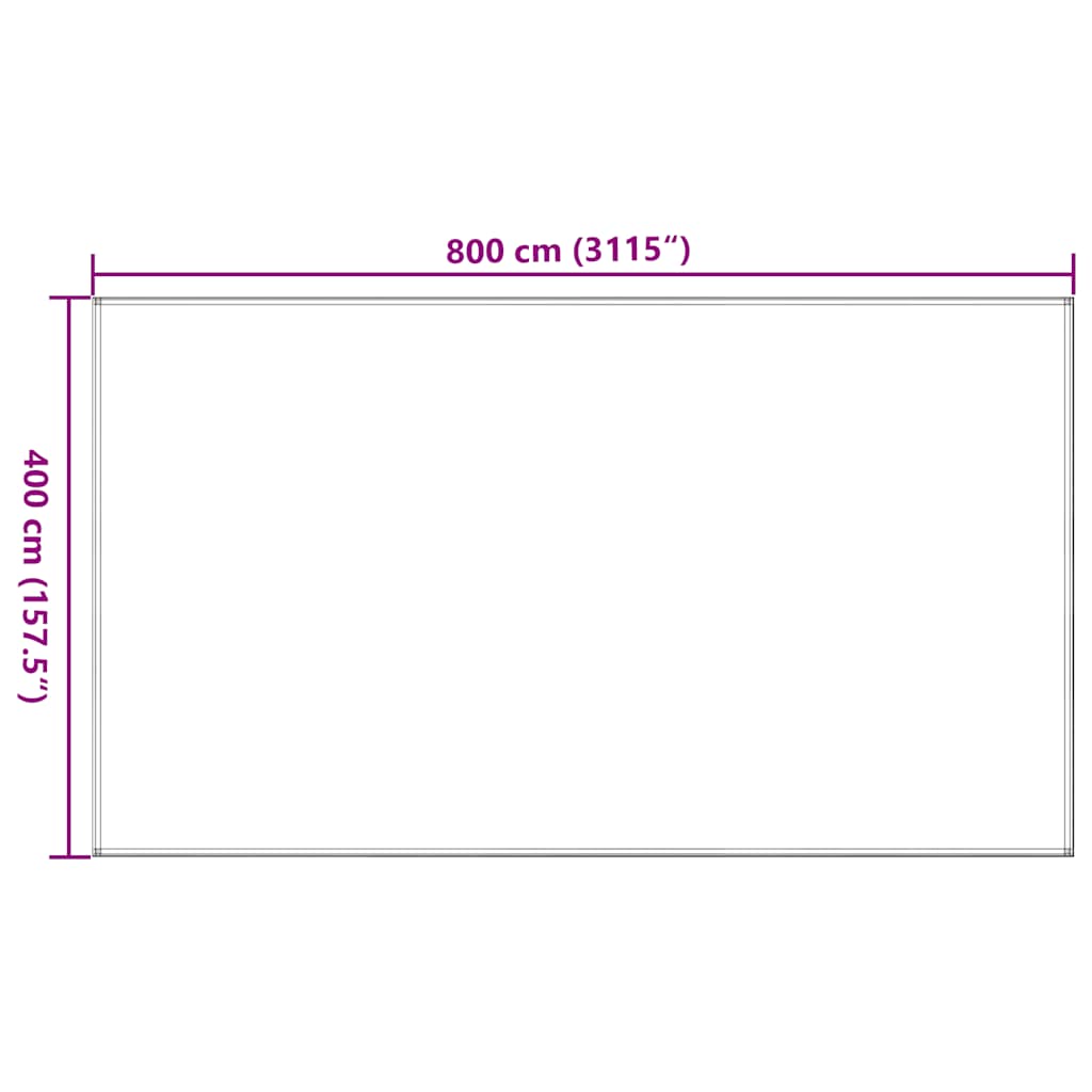 Tepih za šator svijetlozeleni 400 x 800 cm HDPE