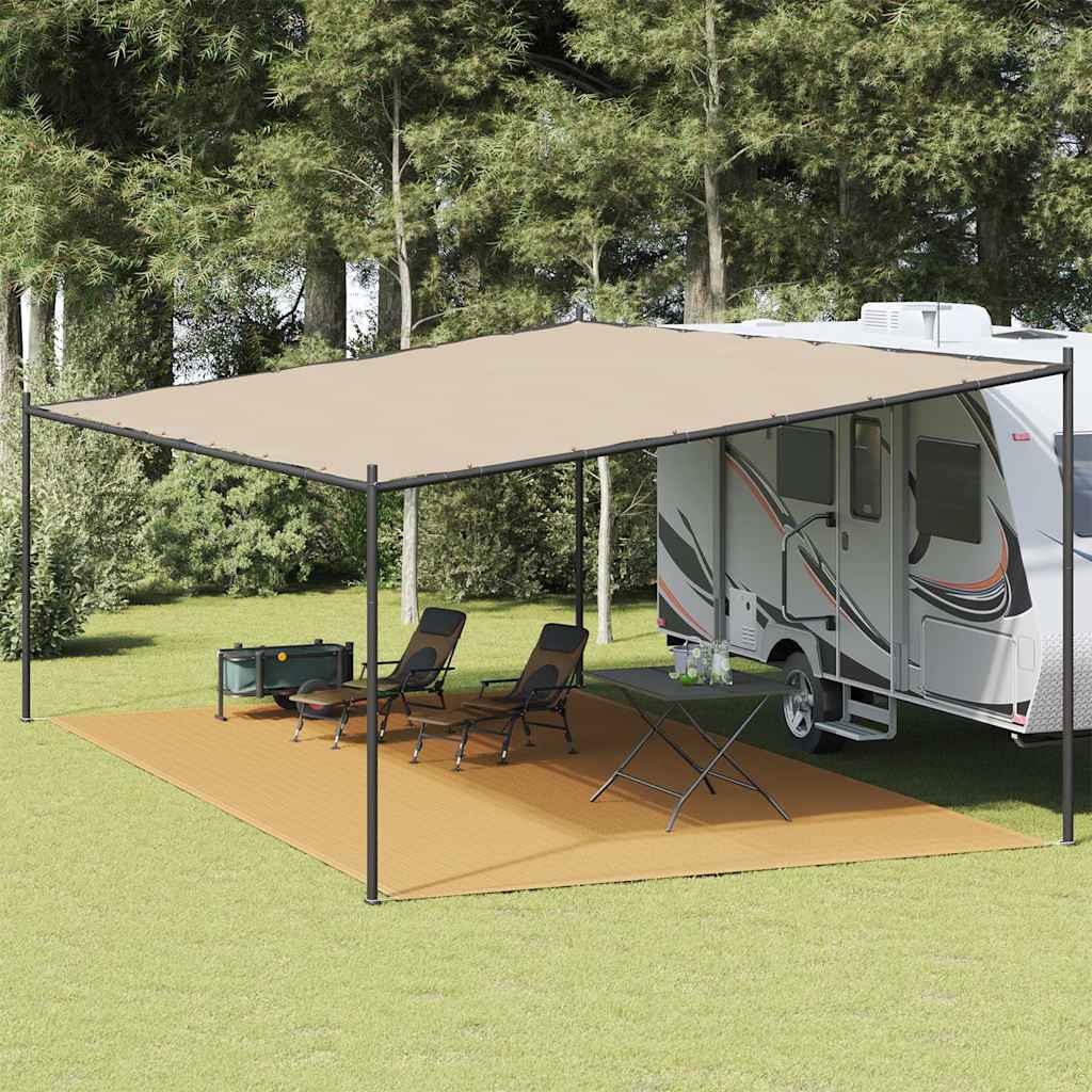 Tepih za šator boja pijeska 400 x 600 cm HDPE