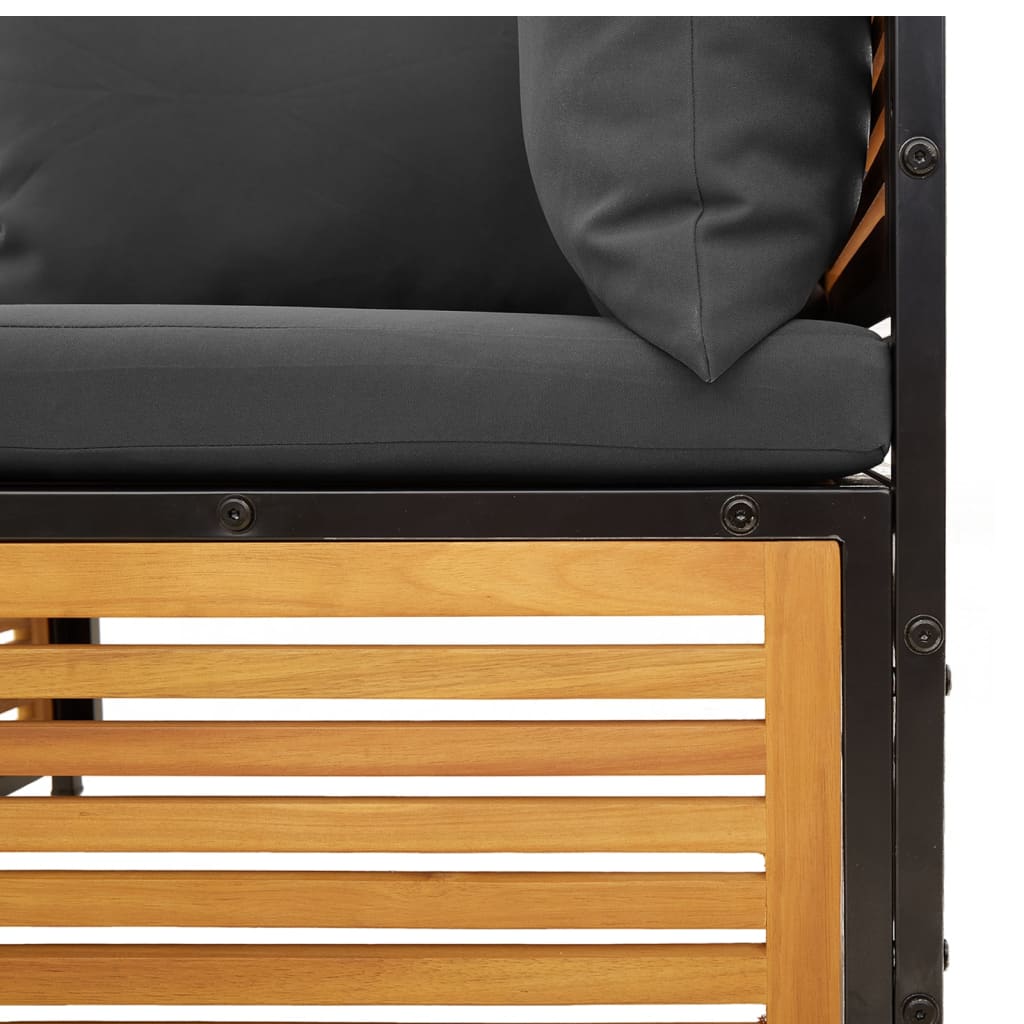2-dijelni set vrtnih sofa s jastucima masivno bagremovo drvo