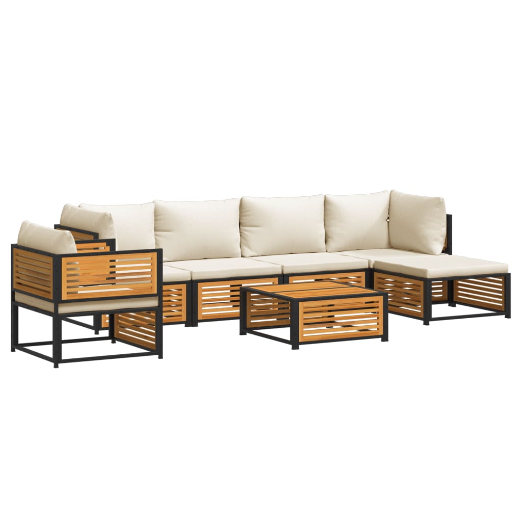 7-dijelni set vrtnih sofa s jastucima masivno bagremovo drvo