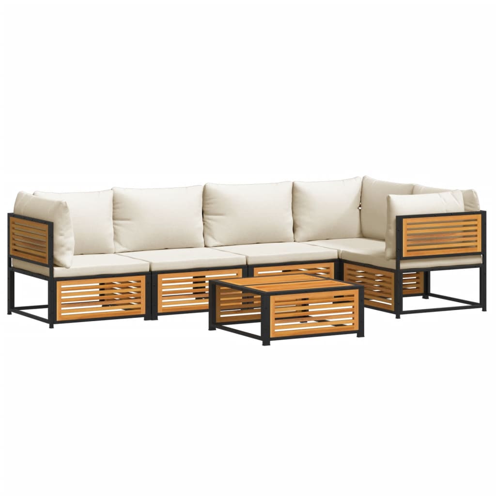 6-dijelna set vrtnih sofa s jastucima masivno bagremovo drvo