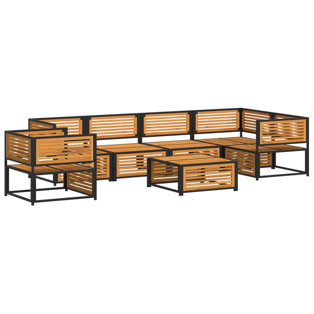 7-dijelni set vrtnih sofa s jastucima masivno bagremovo drvo